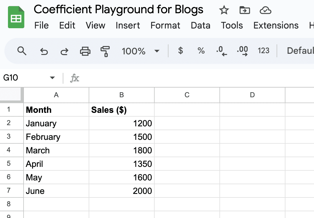 How To Make A Table In Google Sheets