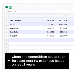 ai actions in spreadsheets