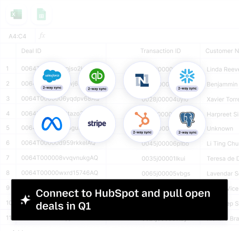 ai connectors for spreadsheets