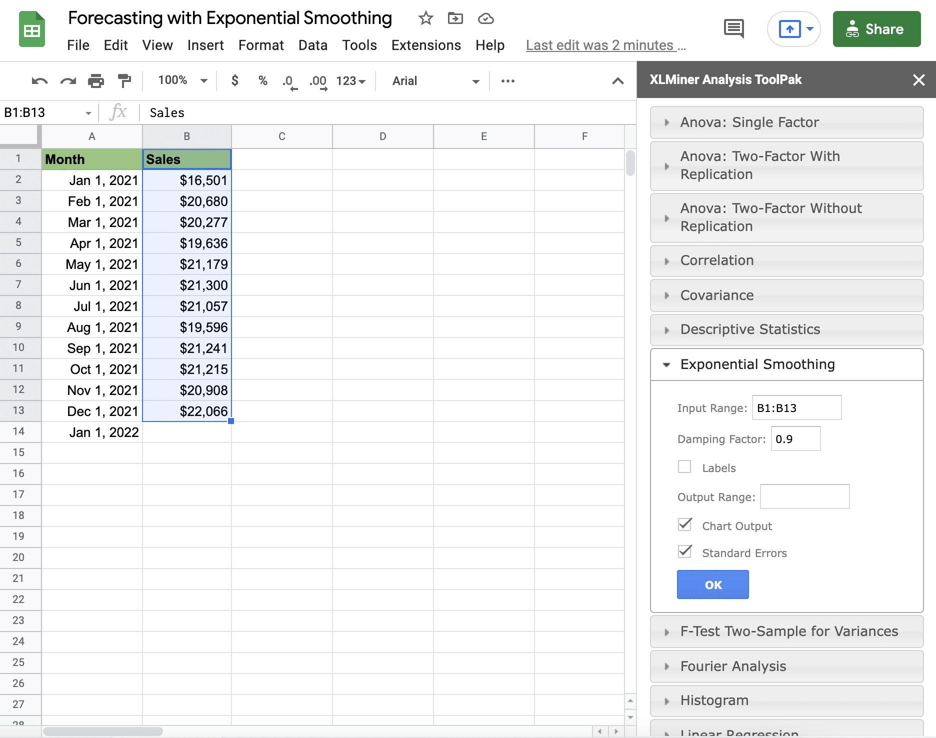 Non-Linear Regression — Introduction to Google Sheets and SQL