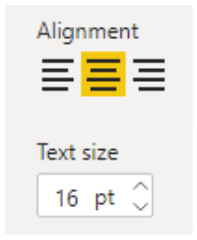 The single figure title text alignment and size options.