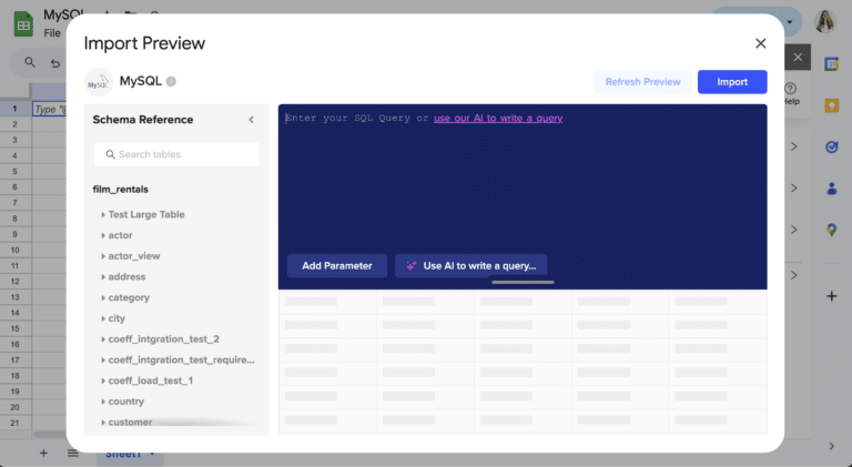 How to Connect MySQL Database to Google Sheets