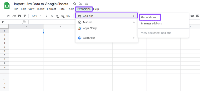 How To Import Live Data Into Google Sheets