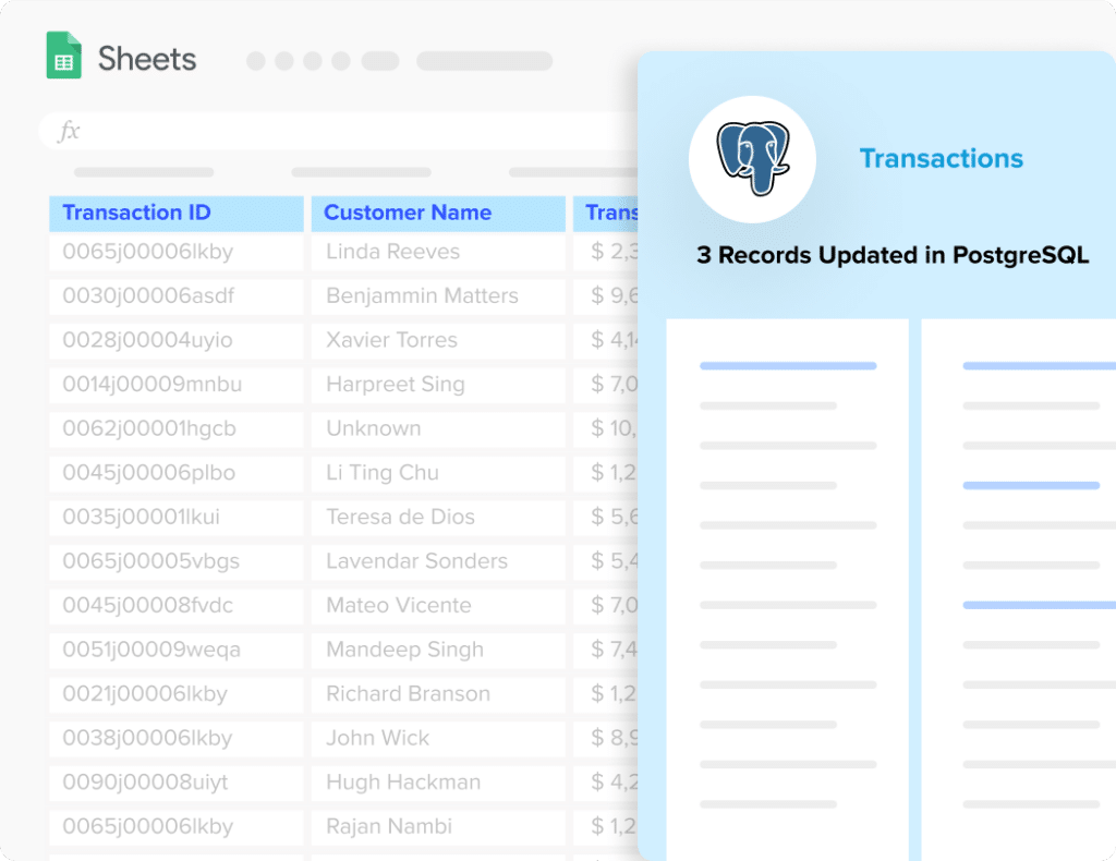 Import Data to PostgreSQL from Google Sheets