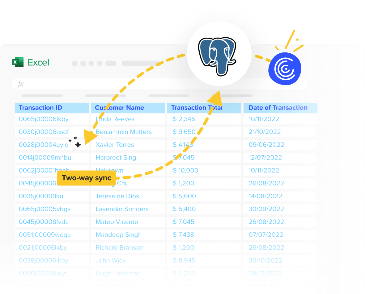 postgres to excel