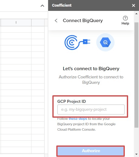 GCP Project Google Sheets