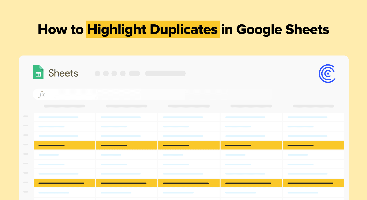 google sheets highlight duplicates formula