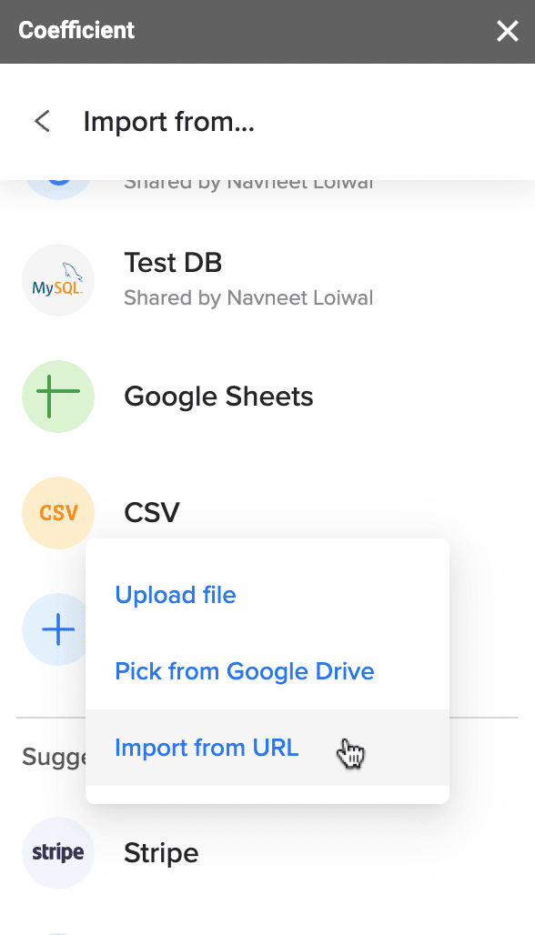 import csv from url google sheets