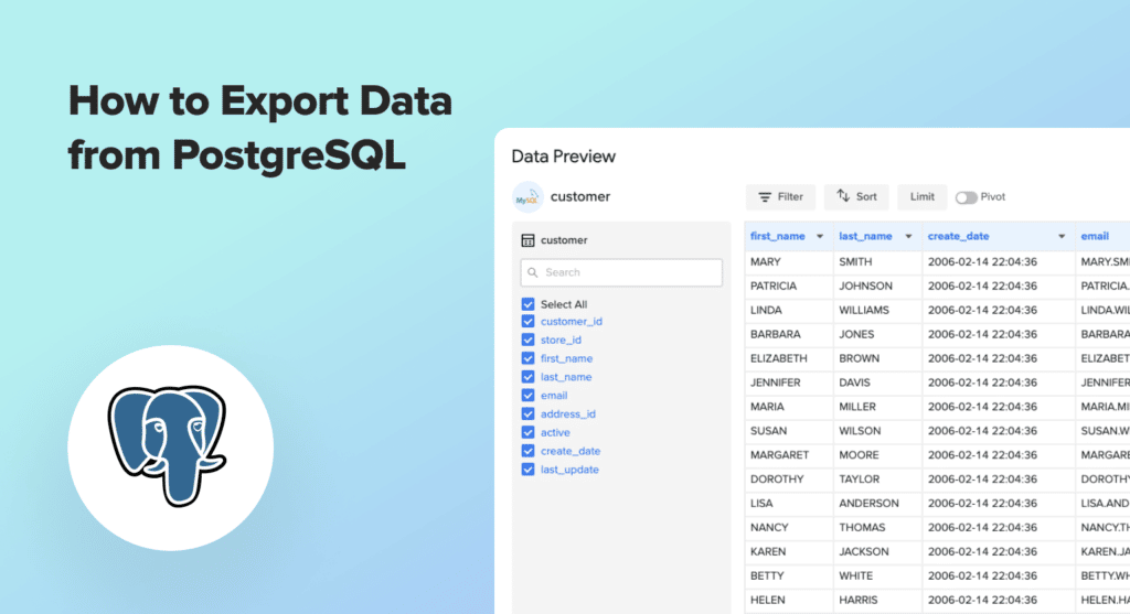 How To Export Data From PostgreSQL Coefficient