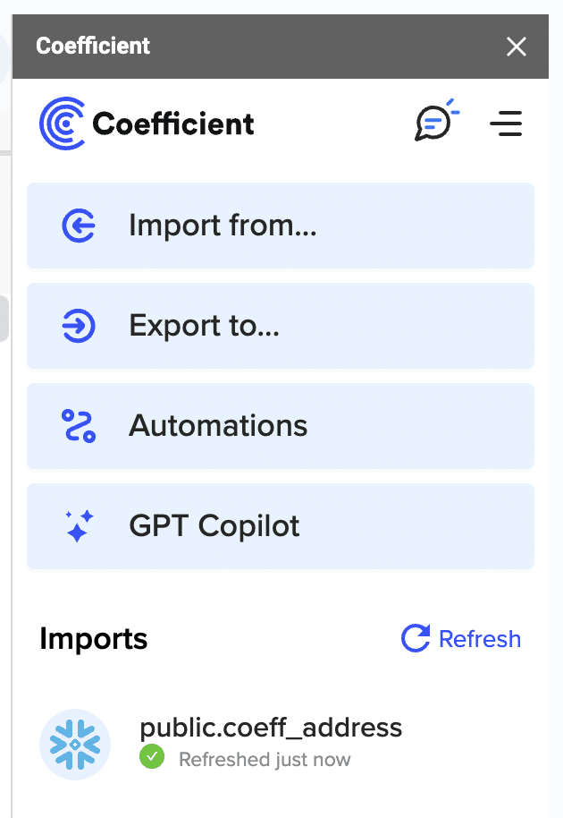 import live data into google sheets