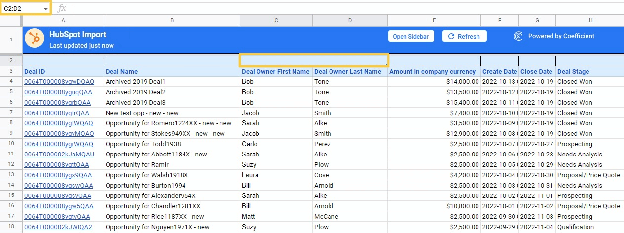 Merge all on the Google Sheets toolbar.