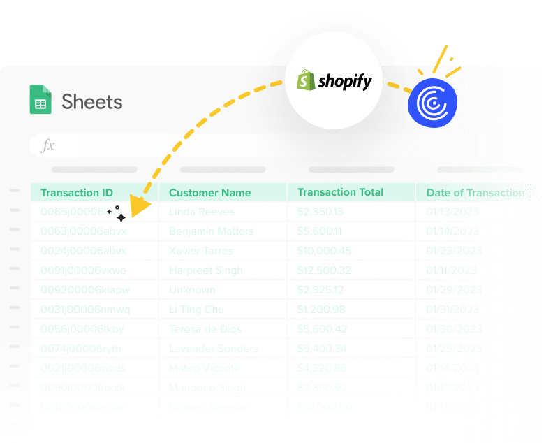 Shopify Google Sheets Integration preview