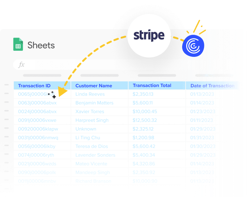 Stripe Google Sheets Integration preview