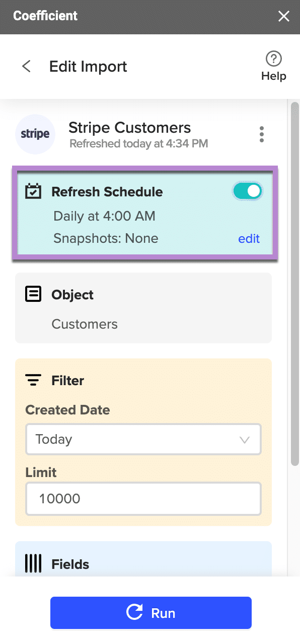 refresh schedule google sheets