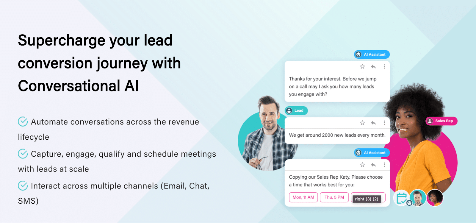 ExceedAI harnesses the power of conversational AI to automate entire revenue lifecycle conversations