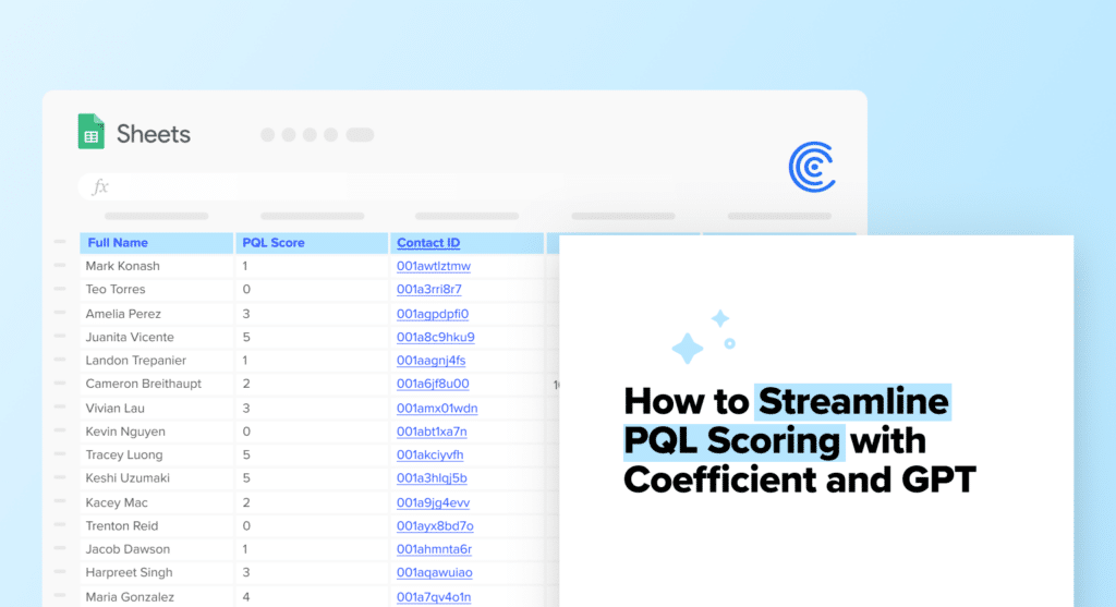 How to Streamline PQL Scoring with Coefficient and GPT