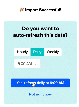 set up auto-refresh for you data 
