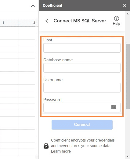 Connecting MS SQL Server to Google Sheets