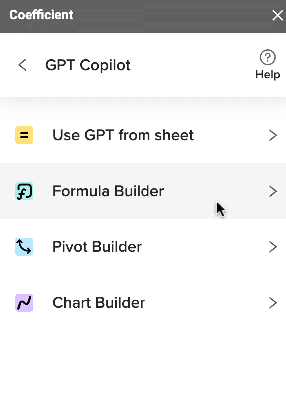 Select formula builder from the menu