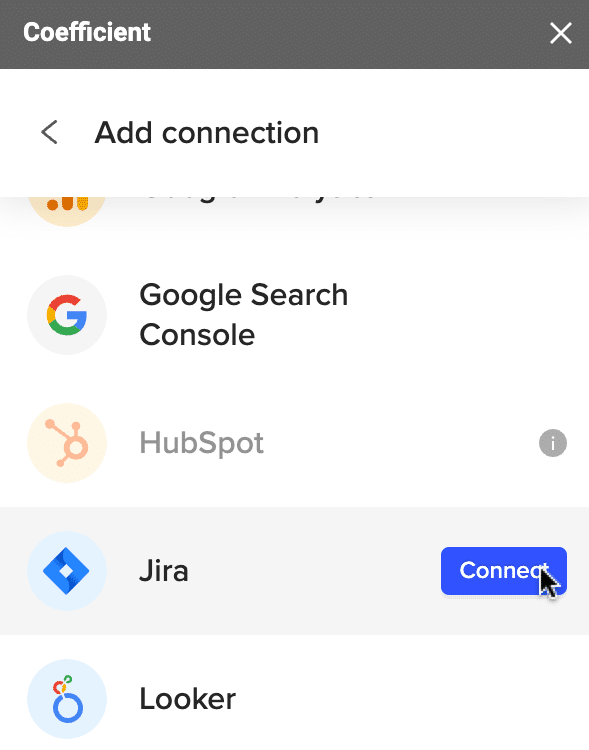 Connect Coefficient to Jira to import your data 