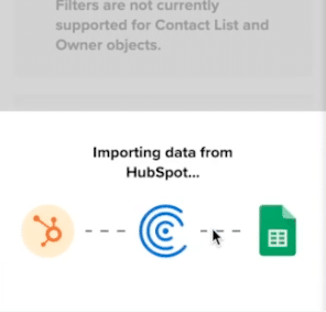 wait for your data to import from hubspot