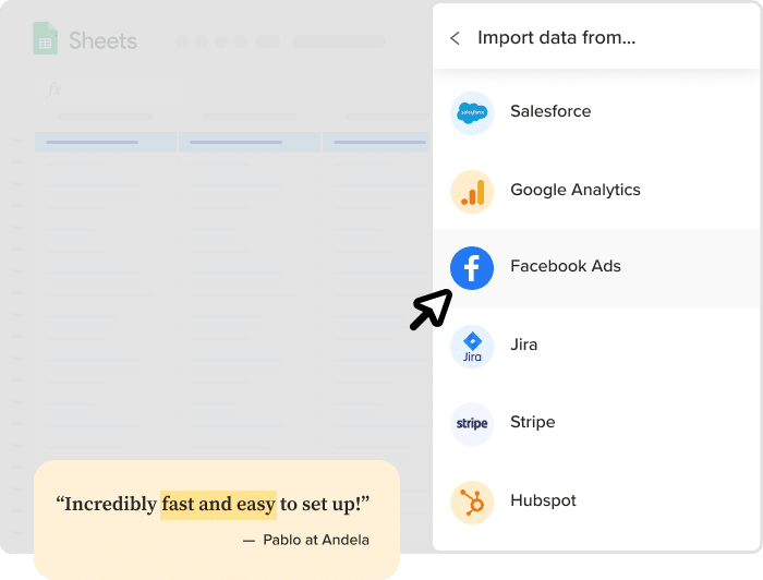 Import Facebook Ads Data to Google Sheets