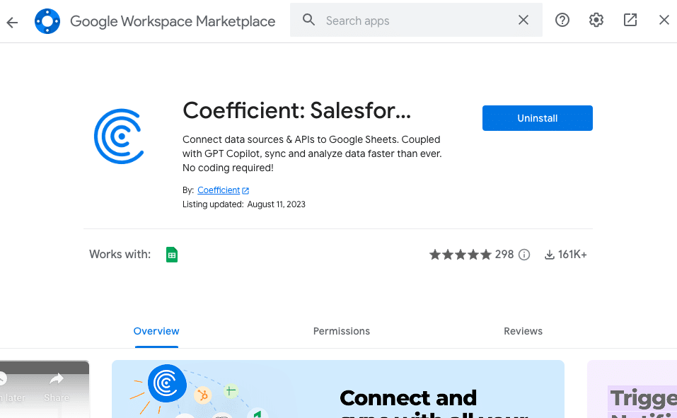 Find Coefficient in theGoogle Workspace Marketplace