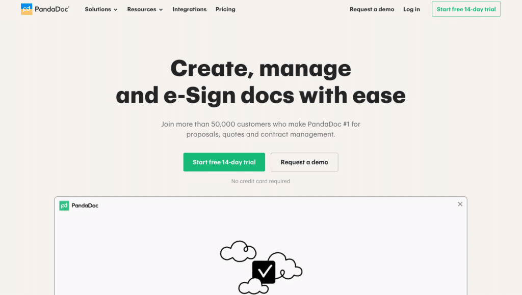 Pandadoc is a versatile CPQ tool that simplifies document creation, including quotes, proposals, and contracts. 