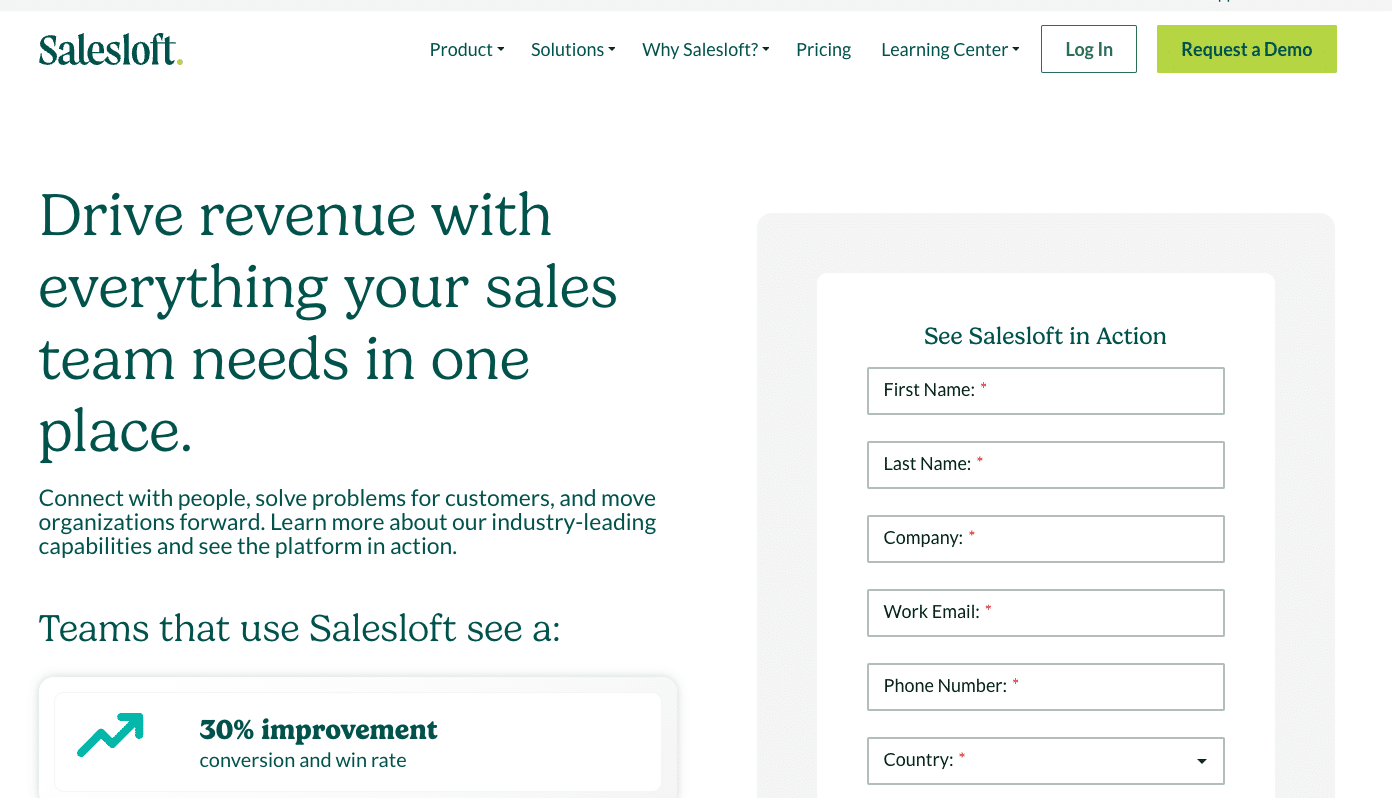 Salesloft is a sales engagement platform that streamlines sales communication and outreach. 