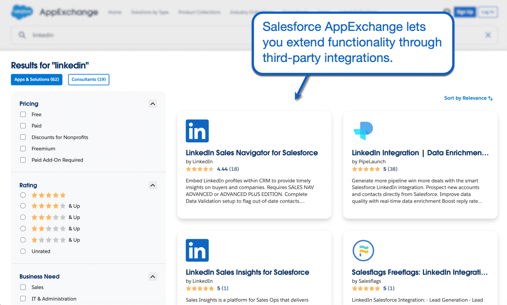 You'll find them via Salesforce's very own integration marketplace called AppExchange.