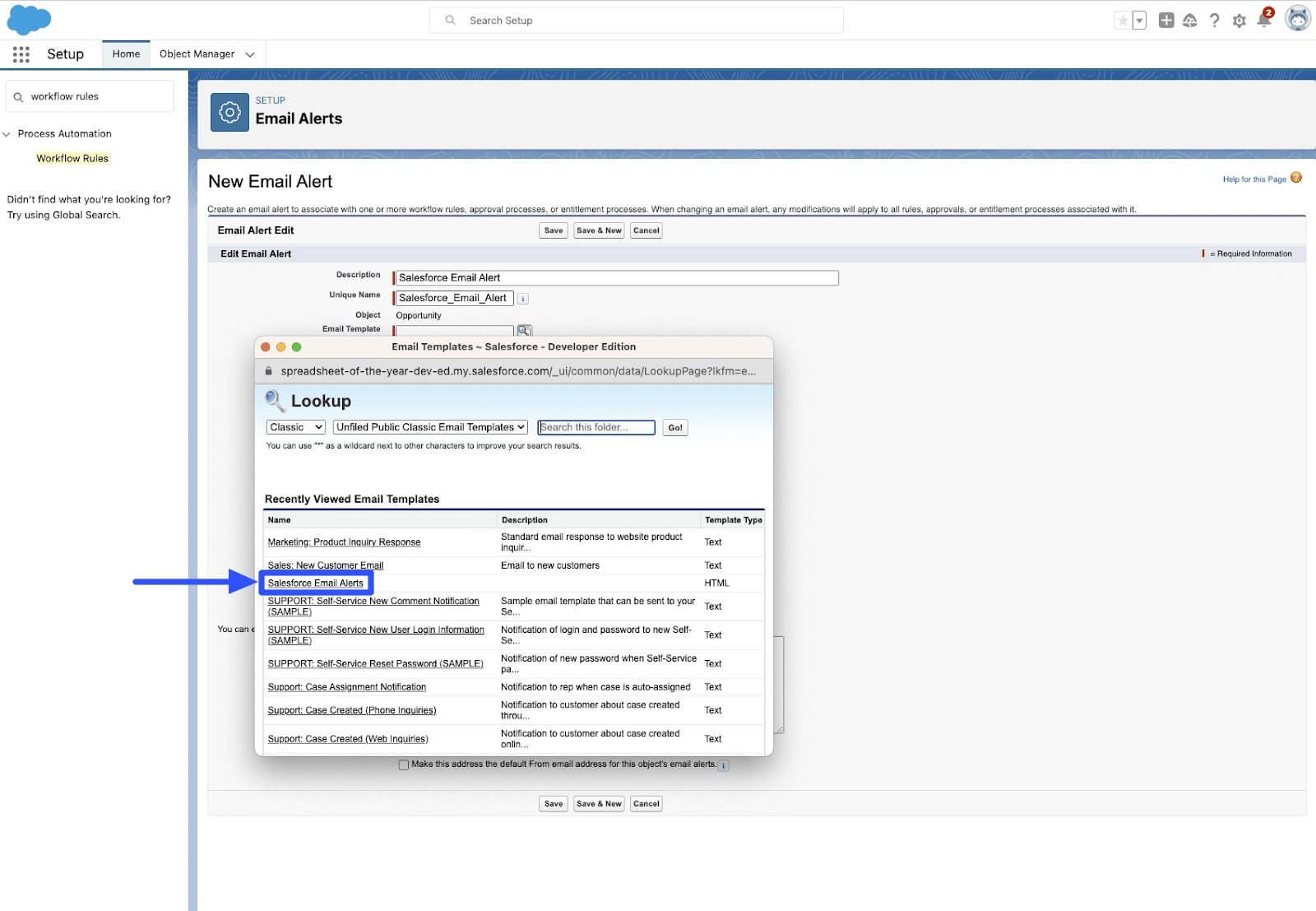 Select the recipient types and recipients for the email field.