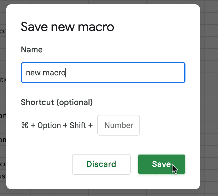 name your macro 