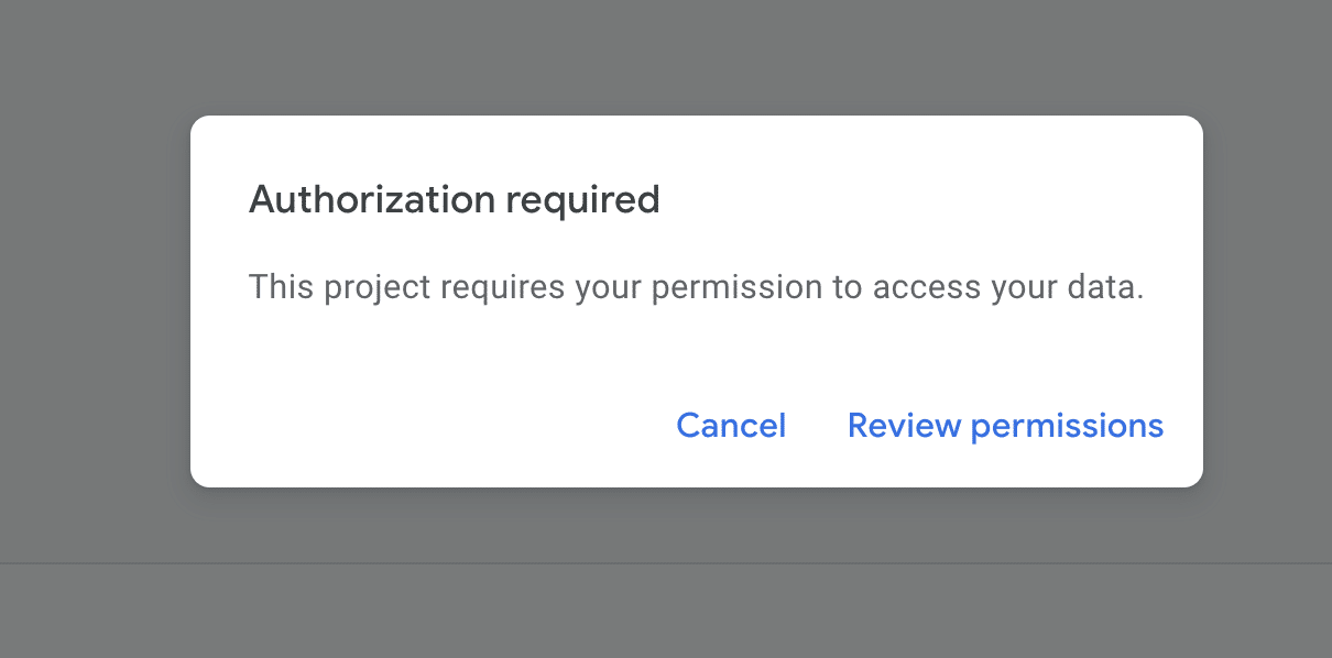 review your permissions 