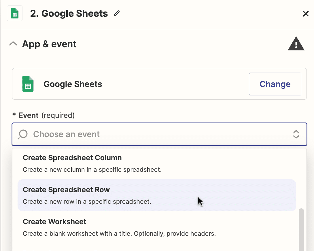 create a spreadsheet row for every new form submission.