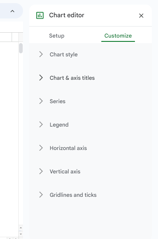 customize your chart style, titles, and more 