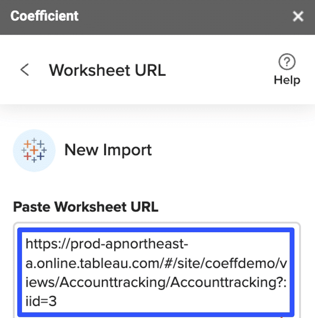paste worksheet URL 
