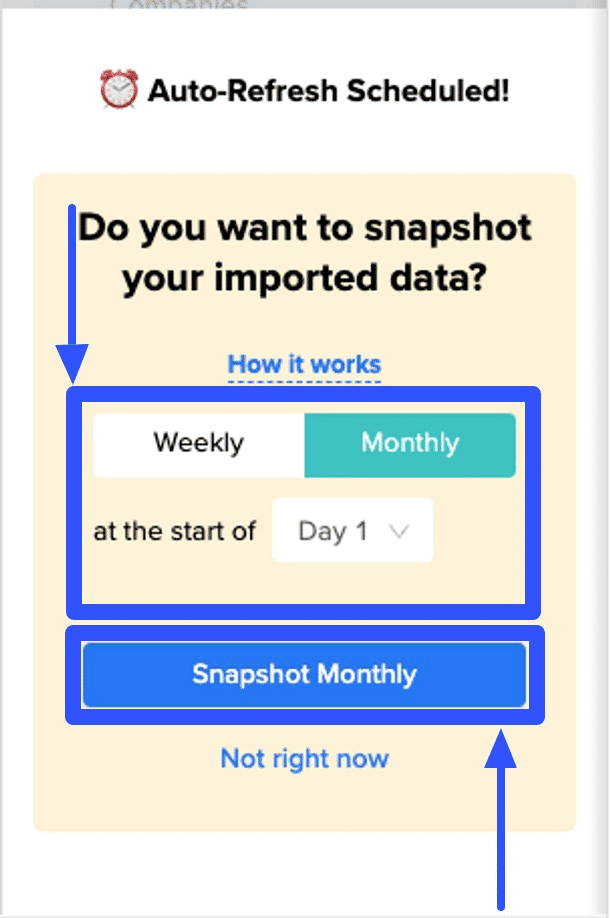  HaveCoefficient to automatically take snapshots of your data at specific points in time 