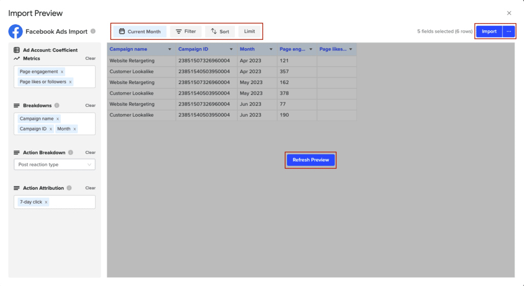How to Connect Facebook Ads to Google Sheets - Coefficient