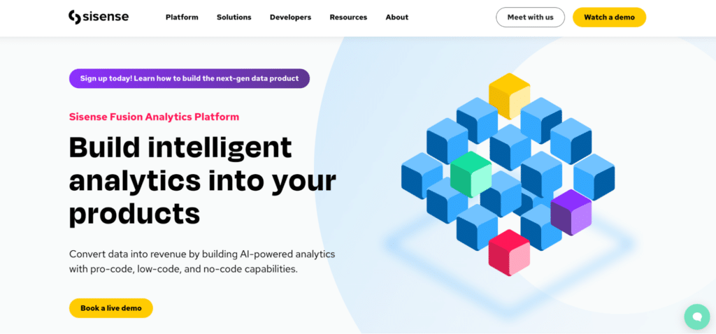Sisense is a notable contender in Business Intelligence (BI) and analytics solutions. 