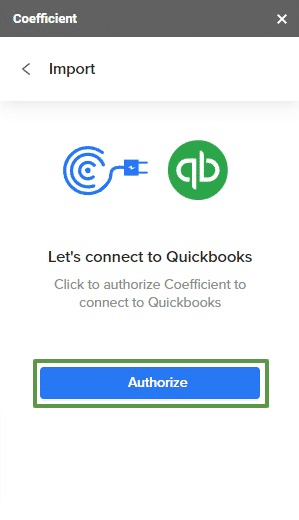 authorize your quickbooks connections 