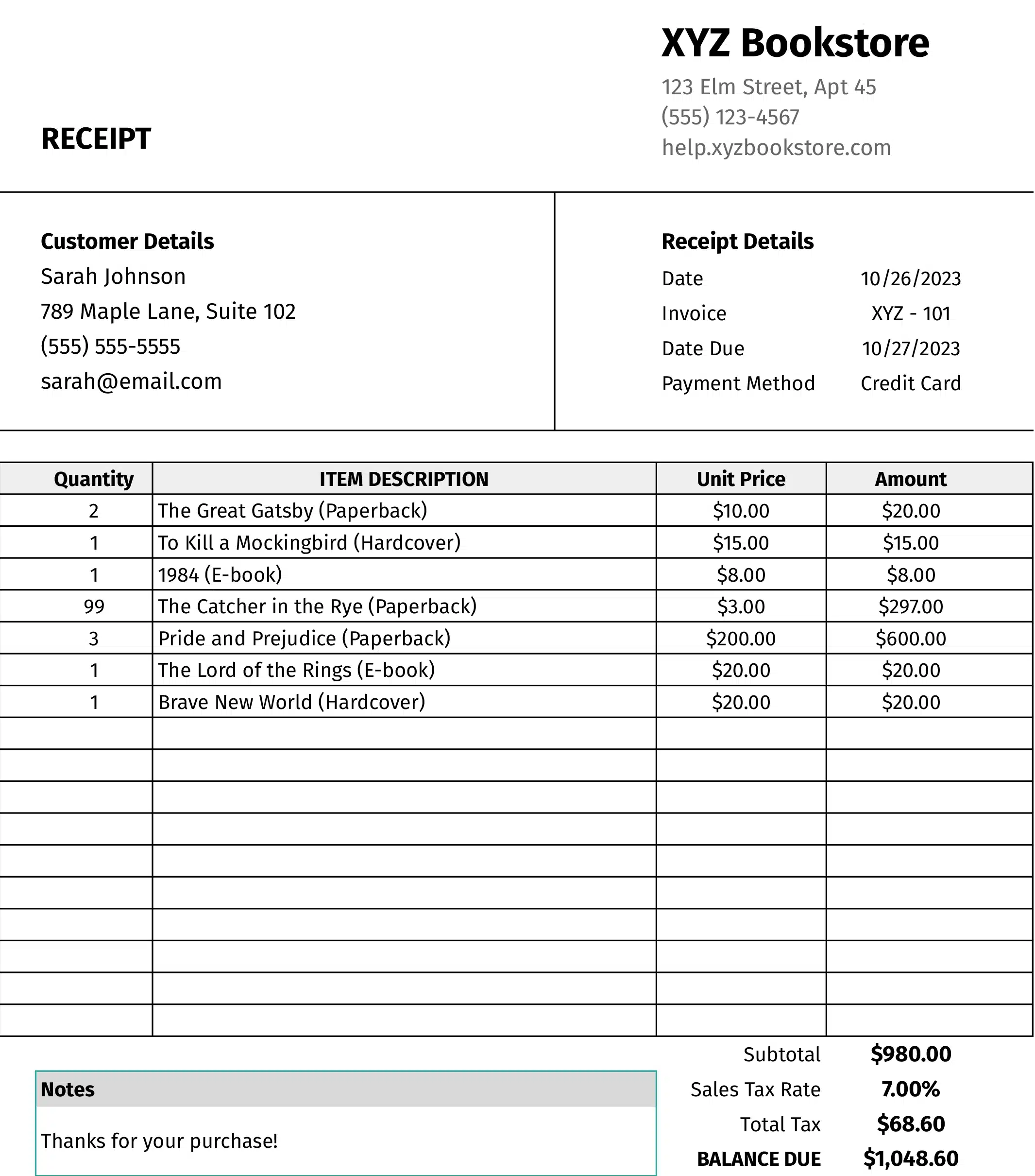 Download Free Rent Receipt Template [2024 Edition]