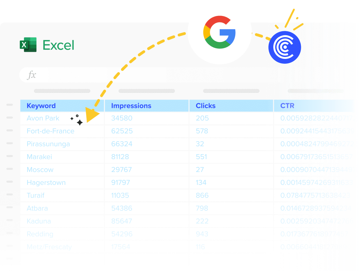 Google Search Console to Excel