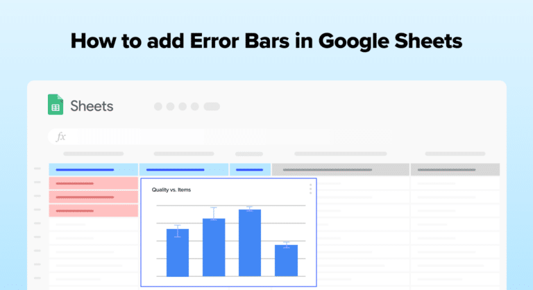 How to Add Error Bars in Google Sheets