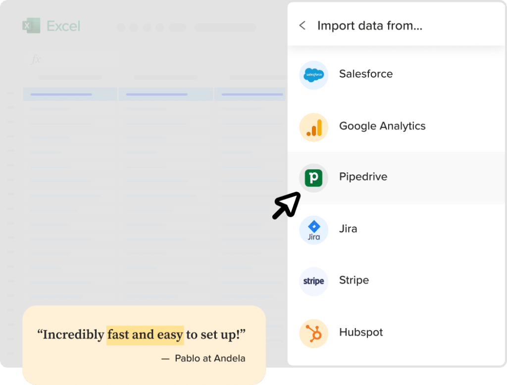 Import Pipedrive Data into Excel