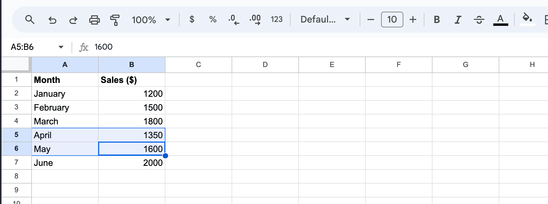 How to Highlight on Google Sheets