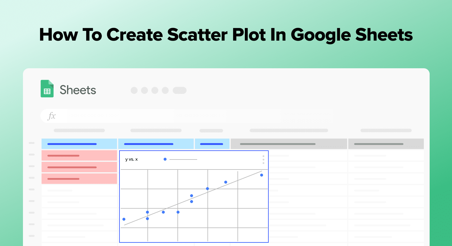 how to create scatter plot in google sheets