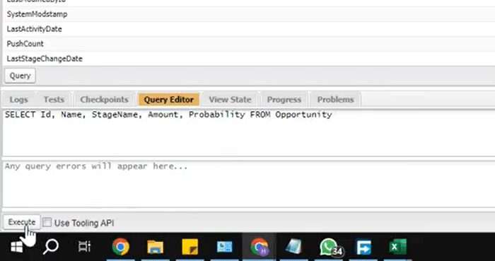 Reviewing the SOQL query in Salesforce"