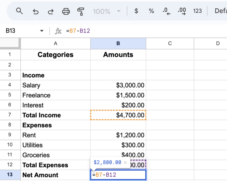 How to Budget on Google Sheets - Coefficient