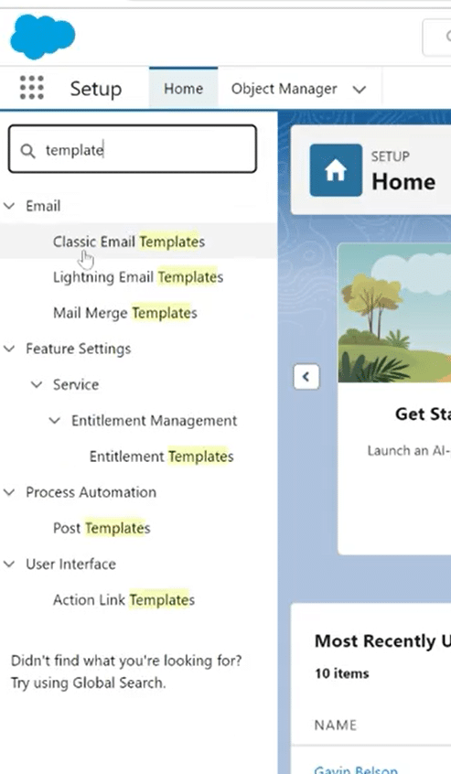 Setting up a new email alert in Salesforce