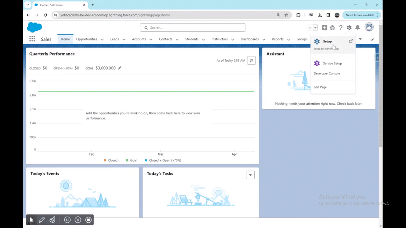 Image showing the Salesforce login page with fields for username and password